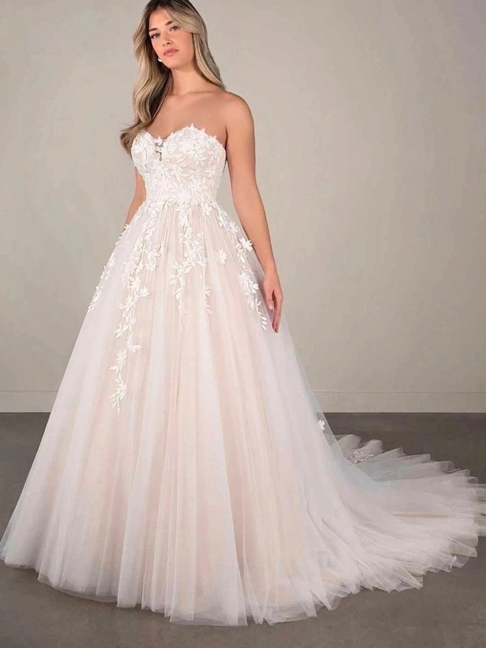 Oxford Floral Ballgown Wedding Dress US 14 , PA1410, new with tags